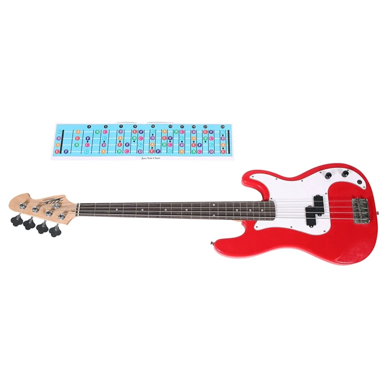 Bass Fretboard Note Chart Guitar Notes Poster Illustrated Poster For Guitar Theory Bass Accessories