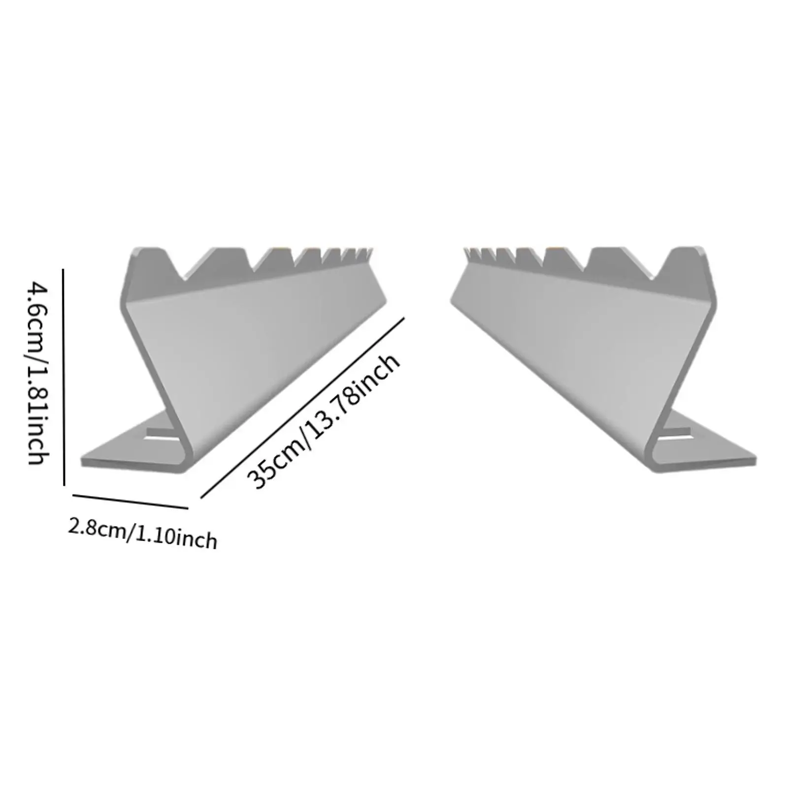 Skewers Holder Set Anti-slip Groove Stainless Steel Kebabs Skewers Racks BBQ Flat Support Stands BBQ Accessories