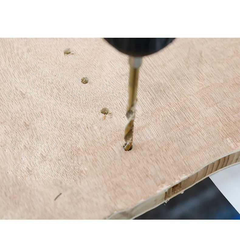 Hexagonal Handle Titanium Plated Fried Dough Twists Drill 1.5-6.5mm Electric Drill Screwdriver Drilling Reaming Tool 13pc