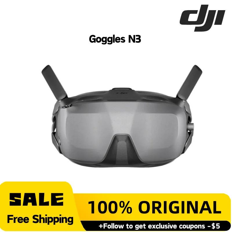 DJI Goggles N3 FPV – Schermo 1080p, O4, Compatibile Avata 2/Neo