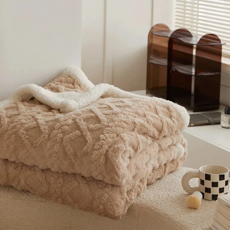 Soft Blanket Thick Warm Winter Bed Covers Double Blankets Office Nap Shawl  Sofa Cover Retro Fluffy Bedspread On The Bed manta 담요 - AliExpress