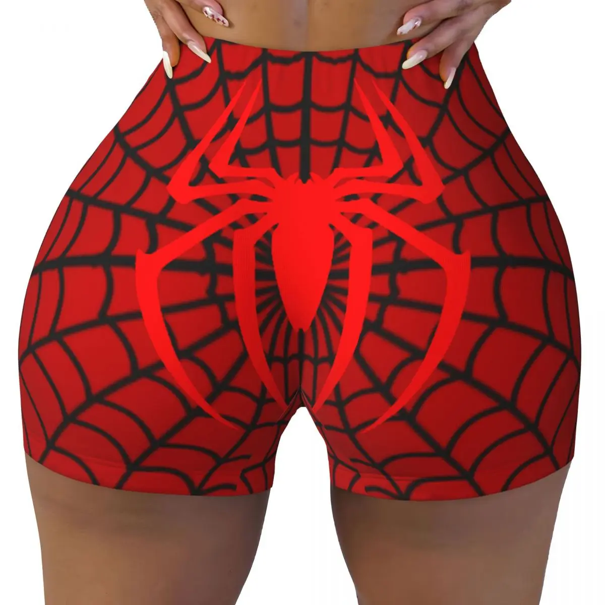 Yoga Shorts Fitness Shorts Running Shorts Cycling Shorts Women Spiderman Cartoon