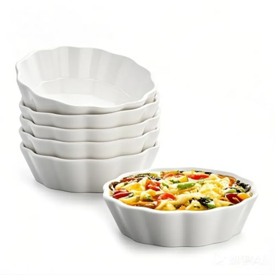 12 oz Oven-Safe Ramekins – Individual Mini Baking Dishes for Pies & Desserts 1