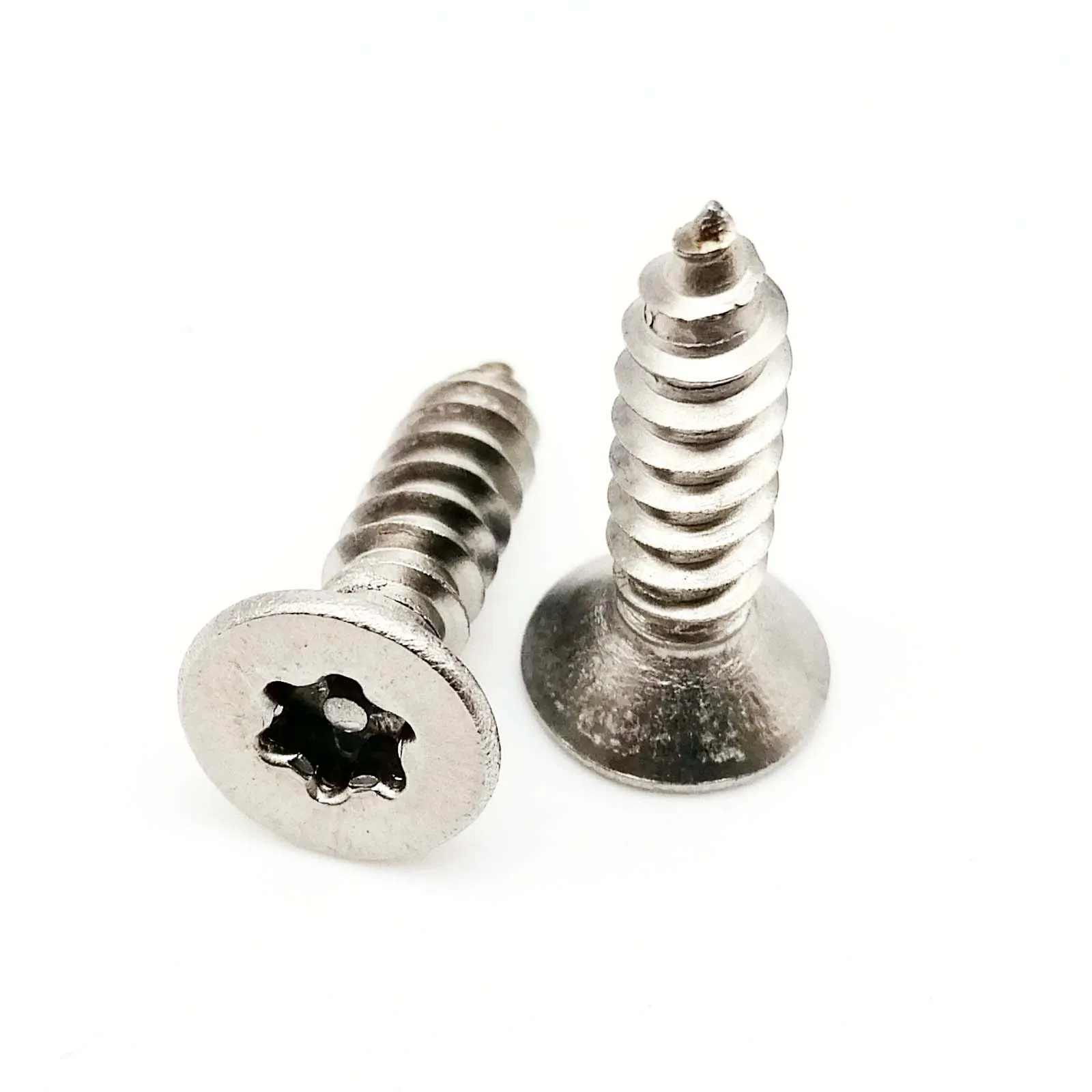 M2 M2.3 M2.6 M3 M4 M5 304 Stainless Steel Pin Six Lobe Torx Flat Countersunk Head Tamper Proof Security Self Tapping Wood Screw