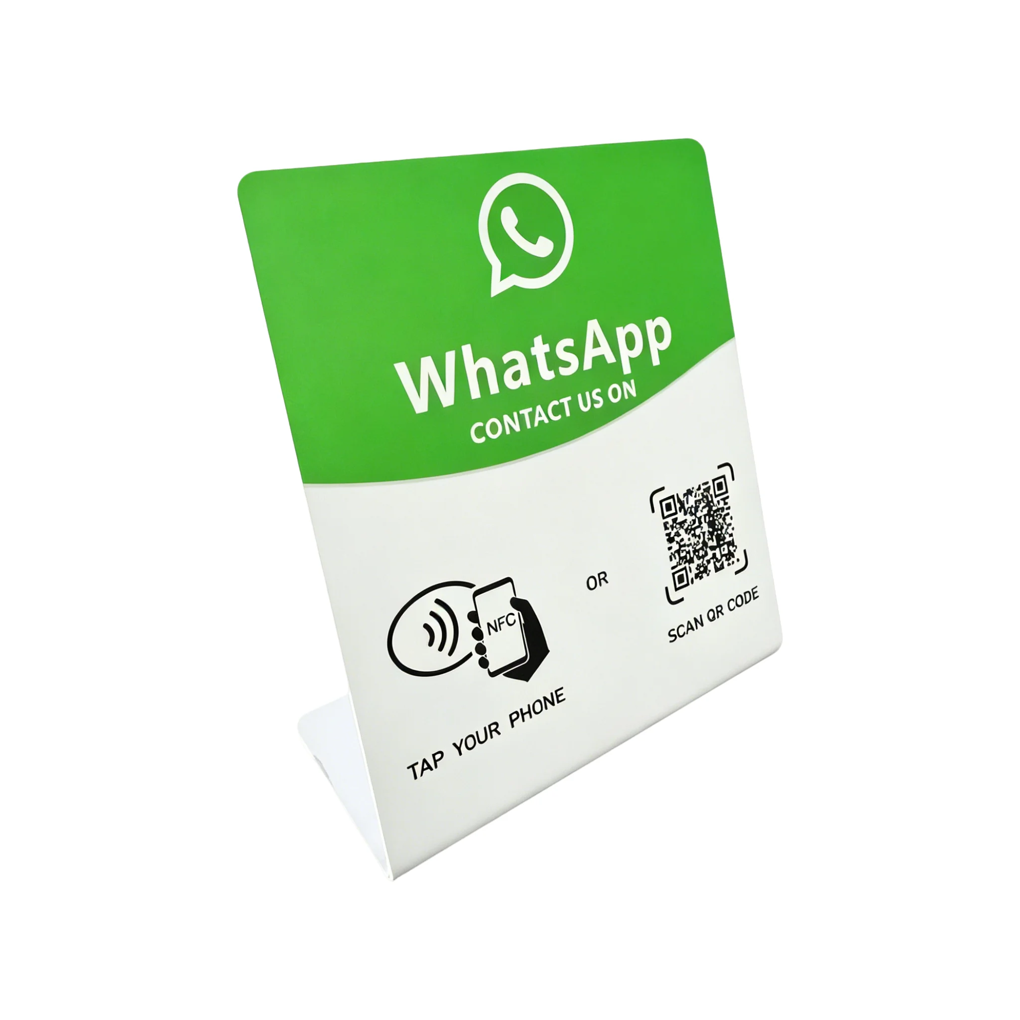 Premium NFC Display Stand for Google Reviews - Programmable 13.56MHz Card Station