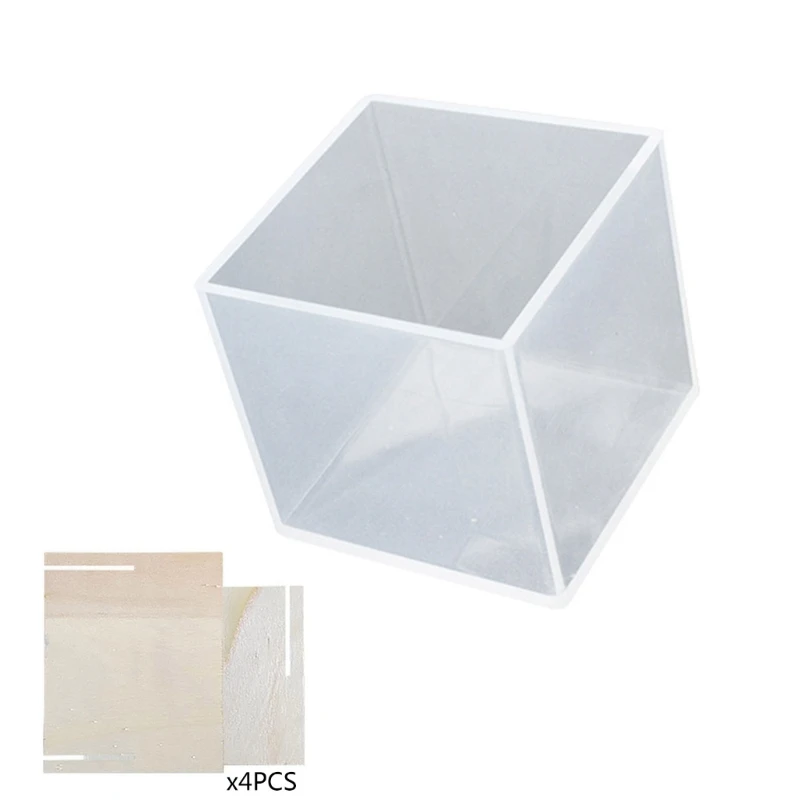 

Квадратный куб Силиконовая форма Кристаллическая эпоксидная смола Формы для офисных украшений для дома