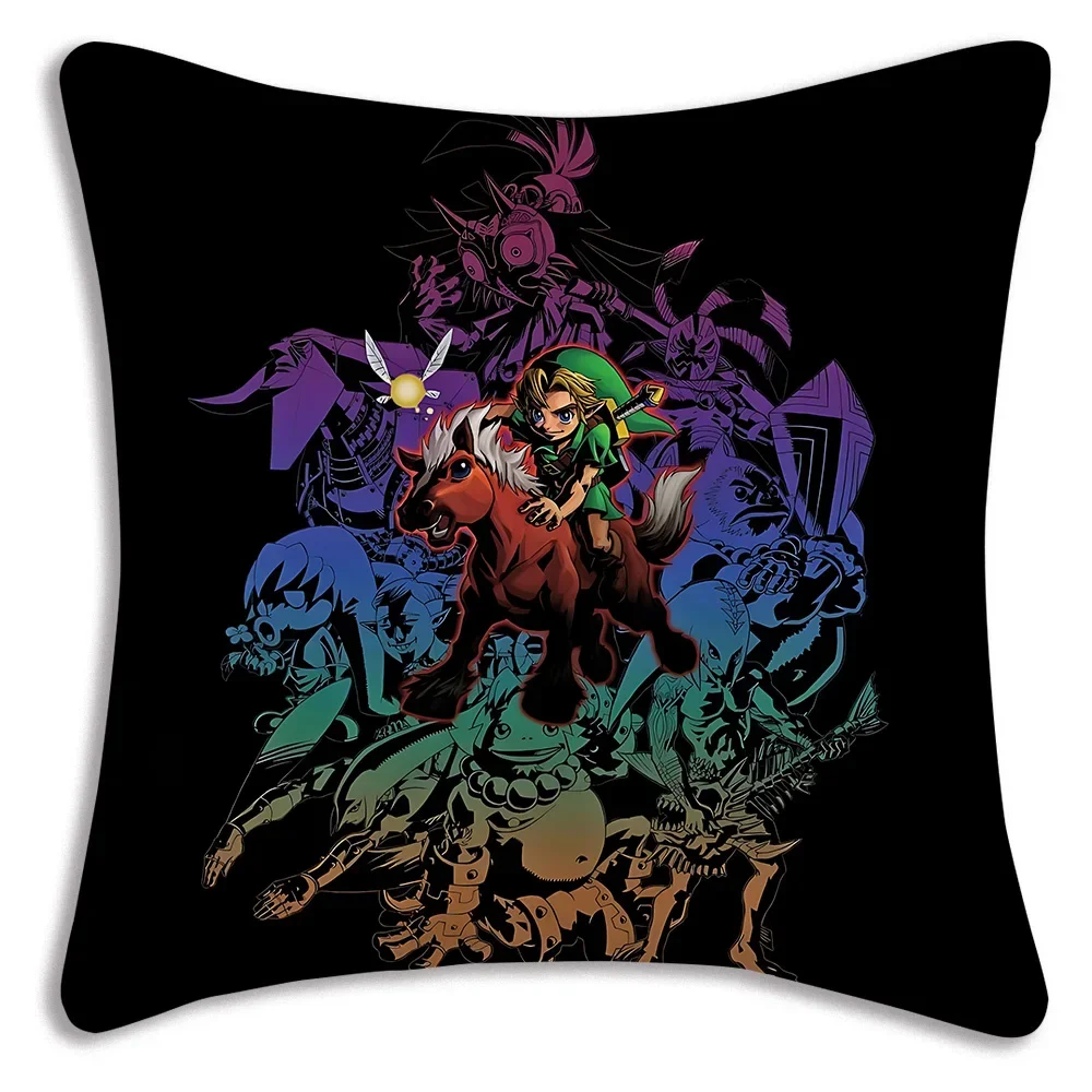 Hot Games Zeldas Legends Pillow Covers Cartoon Sofa Decorative Home Double-sided Printing Short Plush Cute Cushion Cover