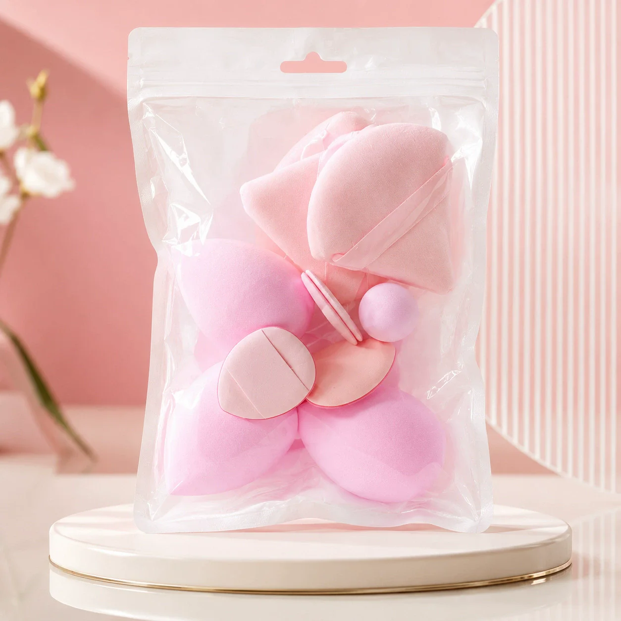 12Pcs 메이크업 스펀지 벨벳 트라이앵글 파우더 퍼프 페이스 핑거 퍼프 미니 ..