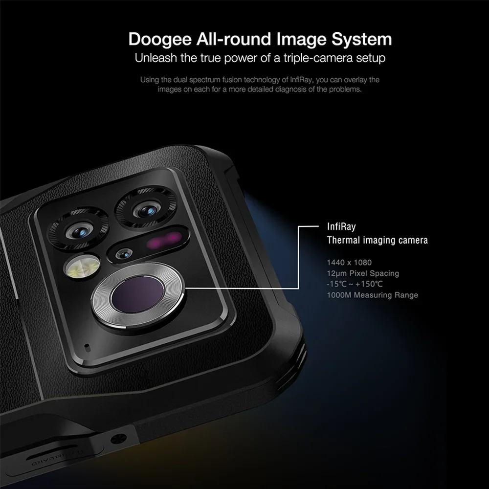 Doogee-V20 Pro Produto Robusto, Resolução de Imagem Térmica 1440x1080, 6.43 