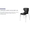 Contemporary Design Black Plastic Stack Chair Ergonomic Contoured Ripple Diamond Pattern Back Stacking Chair Modern Space 5