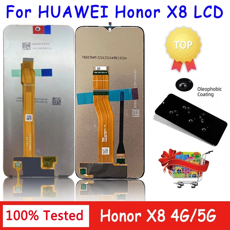 Test 6.7'' For Huawei Honor X8 5G LCD VNE-N41 TFY-LX1 TFY-LX2 TFY-LX3 LCD Touch Screen Digitizer Assembly For HonorX8 Screen