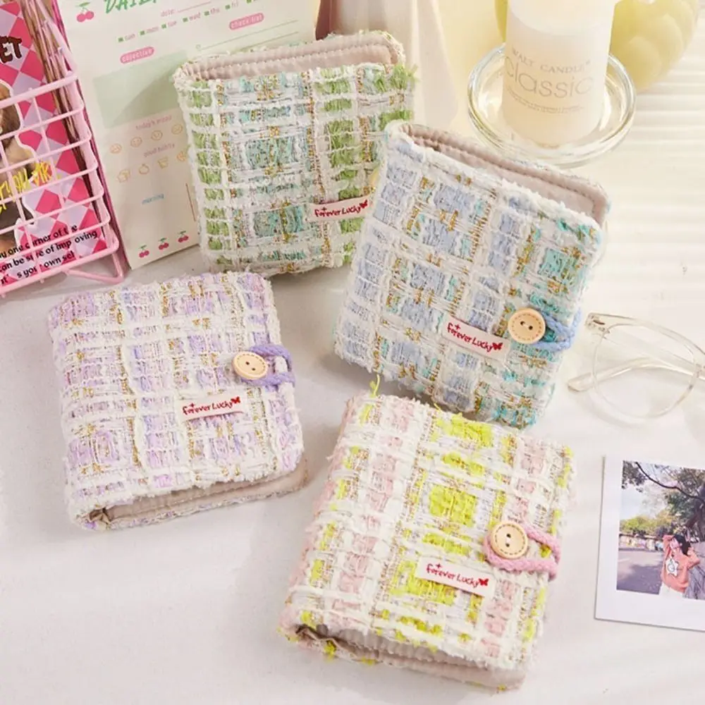New PP Card Book Fabric Gift Photo Collect Book Mini Office Supplies Loose-leaf album