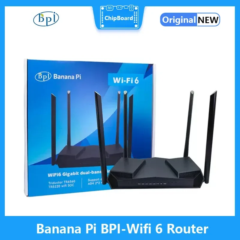 ٳ  BPI-Wifi 6 , Wifi SOC  ھ ARM Cortec A9  5GE  RGMII 6 GE MACs  , TR6560 + TR5220