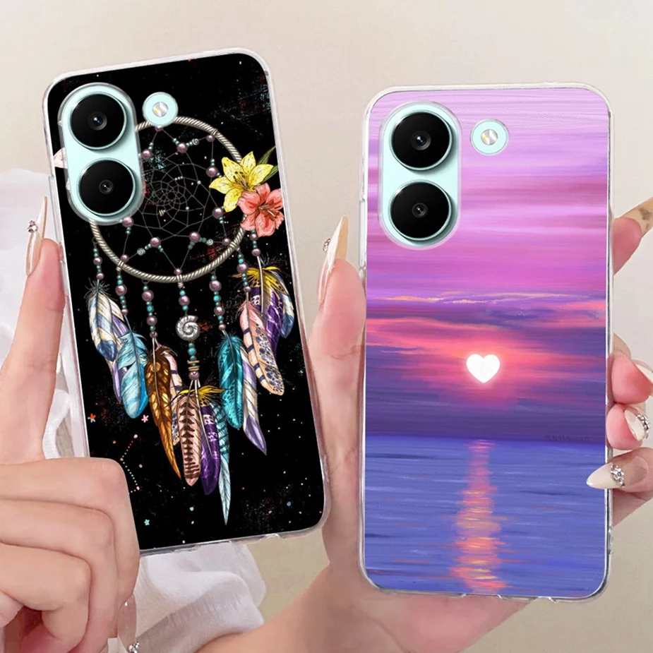 Colorful Flowers Painted Soft Slim Phone Case Cover