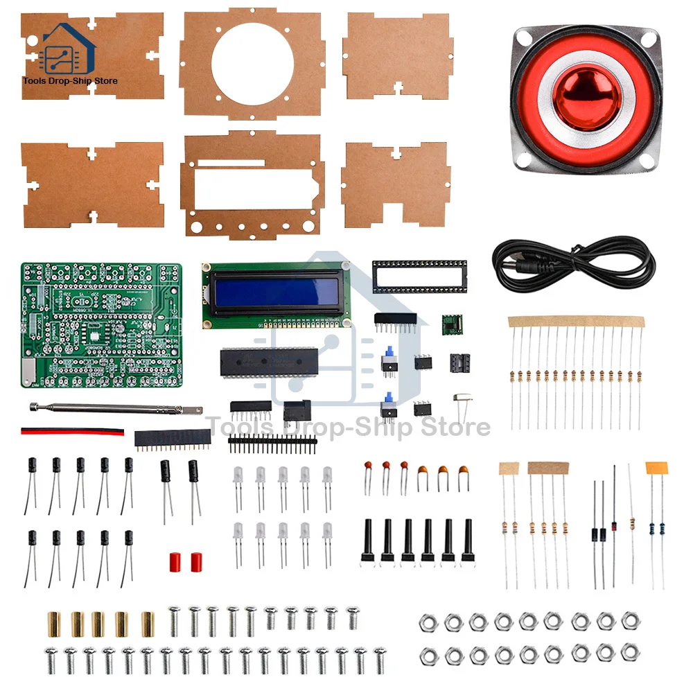 RDA5807 FM Digital Radio with Level Indication Electronic DIY Circuits Parts Digital Tube Display 87MHZ-108MHZ Module Kits