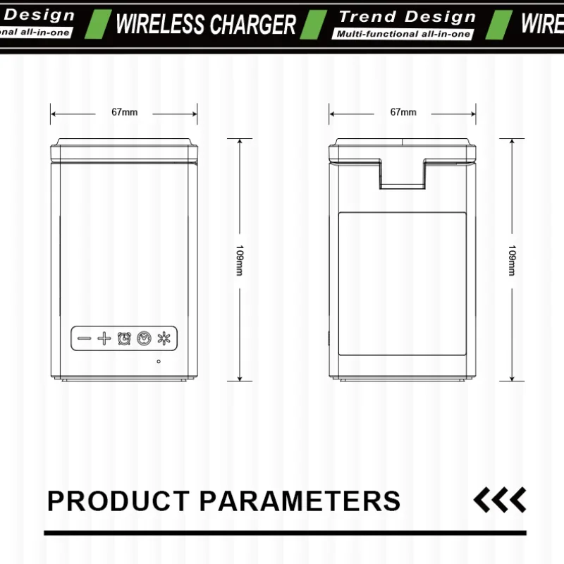 6 in 1 Magnetic Multi-function Wireless Charger with Bluetooth Speaker Alarm Clock for Iphone 14 15 16Pro Max for Airpods Iwatch Bluetooth Speaker Mini Bluetooth Speaker
