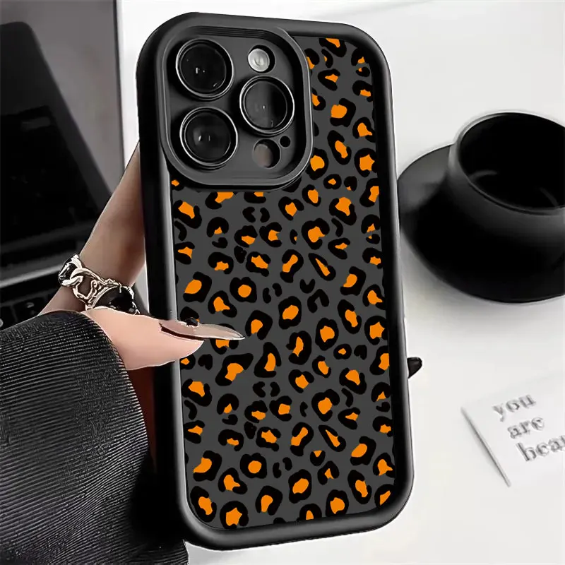 Leopard Print Shockproof Soft Silicone Phone Case