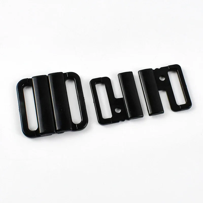 100Sets Meetee 8-25mm Plastic Bra Buckles Swimwear Adjust Front