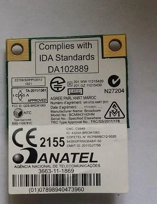 Network Card For Broadcom Bcm943142Hm Wifi Bluetooth-Compatible 4.0 Half Mini Pci-E Wlan Wireless Wlan Card For Lenovo 04W3794