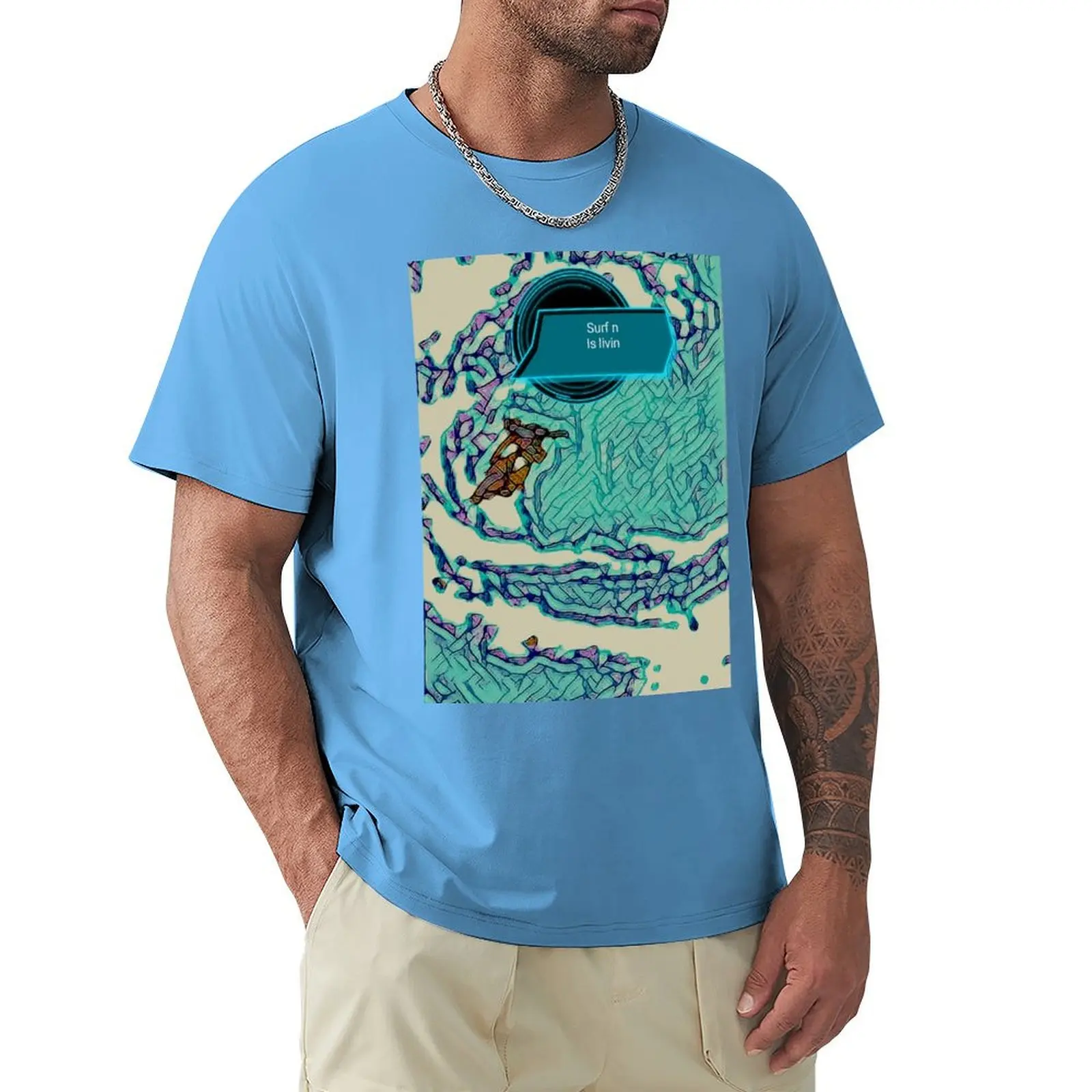 

Surfn Design with type T-Shirt funnys customs design your own aesthetic clothes vintage clothes black t-shirts for men