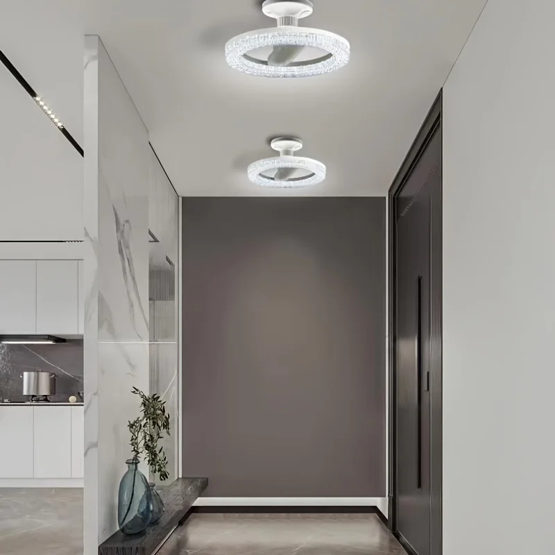 모던 디자인 E27 LED 조명, AC85-265V, 밝기 조절 불가, 사각형 아크릴 크리스탈 조명, 18W, 24W, 6500K
