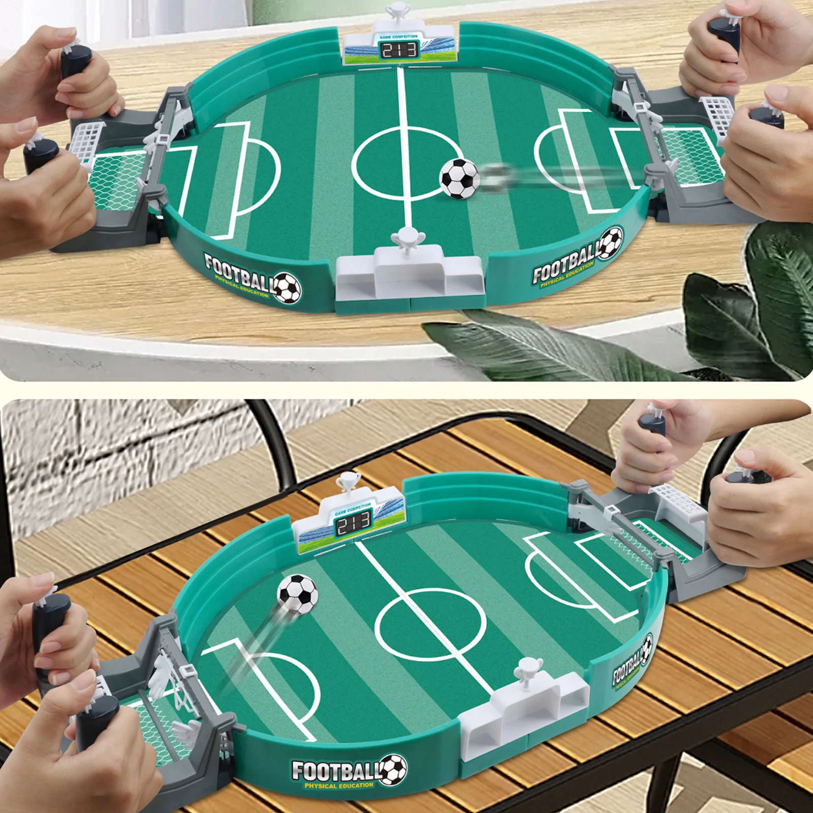 Large Desktop Football Table Children Puzzle Double Competitive Battle Football Board Game Parent-child Interactive Soccer Games