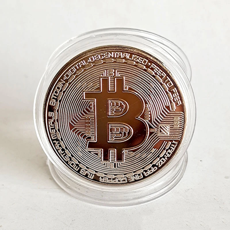 Collectible Art Gift Bitcoin Coin Gold Plated Commemorative Metal Antique Imitation Coins Bit BTC Metal Antique Collection Gift 4