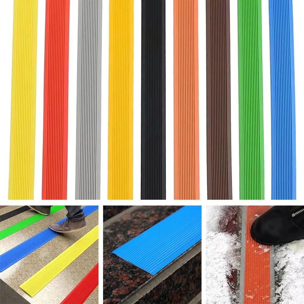 Pressing Strip Self-adhesive Anti-Slip Stair Strip PVC Non Slip Stair Treads Strip Staircase Sticker Kindergarten