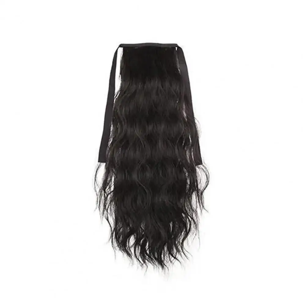 Ponytail Wig Natural Comfortable to Wear Fluffy Dyed Smooth Makeup Tool High Temperature Silk Long Corn Curly Ponytail for Home