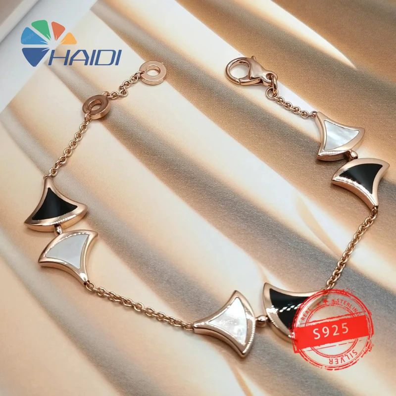 

1:1 Hot selling s925 Silver simple design party fashion Couple gift Luxury Jewelry bracelet for women