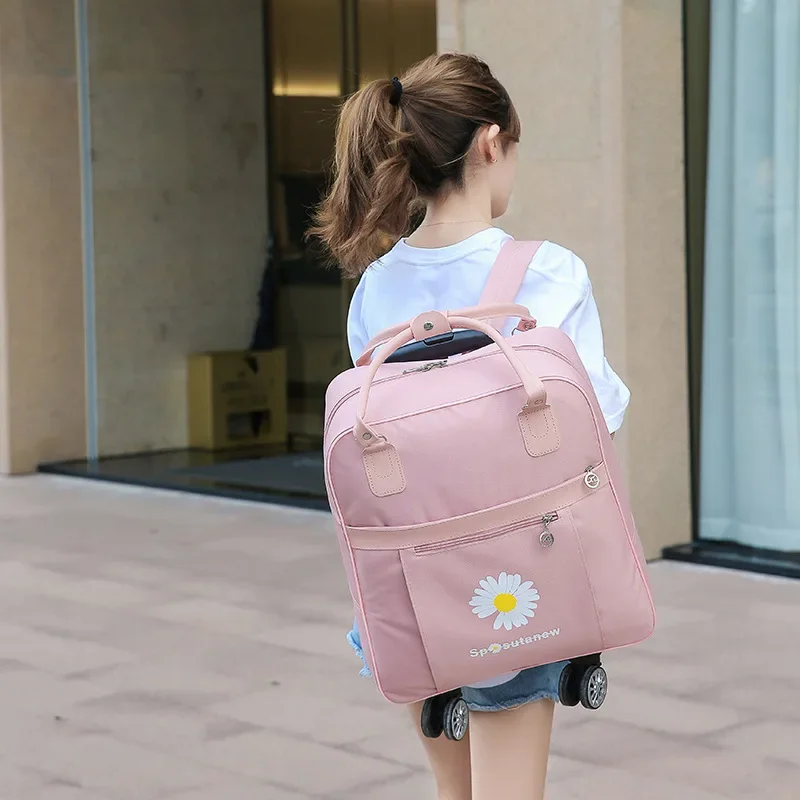 Trolley Travel Bag Universal Wheel Luggage Bag Convenient Boarding Waterproof Backpack Handbag Rolling Trolly Suitcase rolling luggage trolley,folding luggage trolley