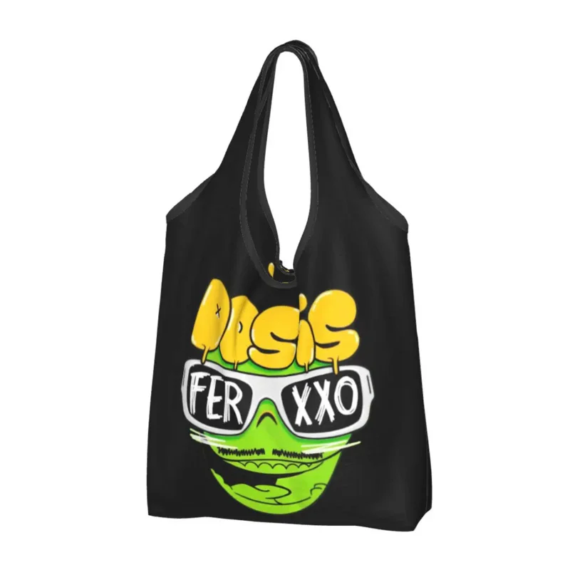 

Feid Ferxxo Dosis Del Reusable Shopping Grocery Bags Foldable 50LB Weight Capacity Eco Bag Eco-Friendly Ripstop
