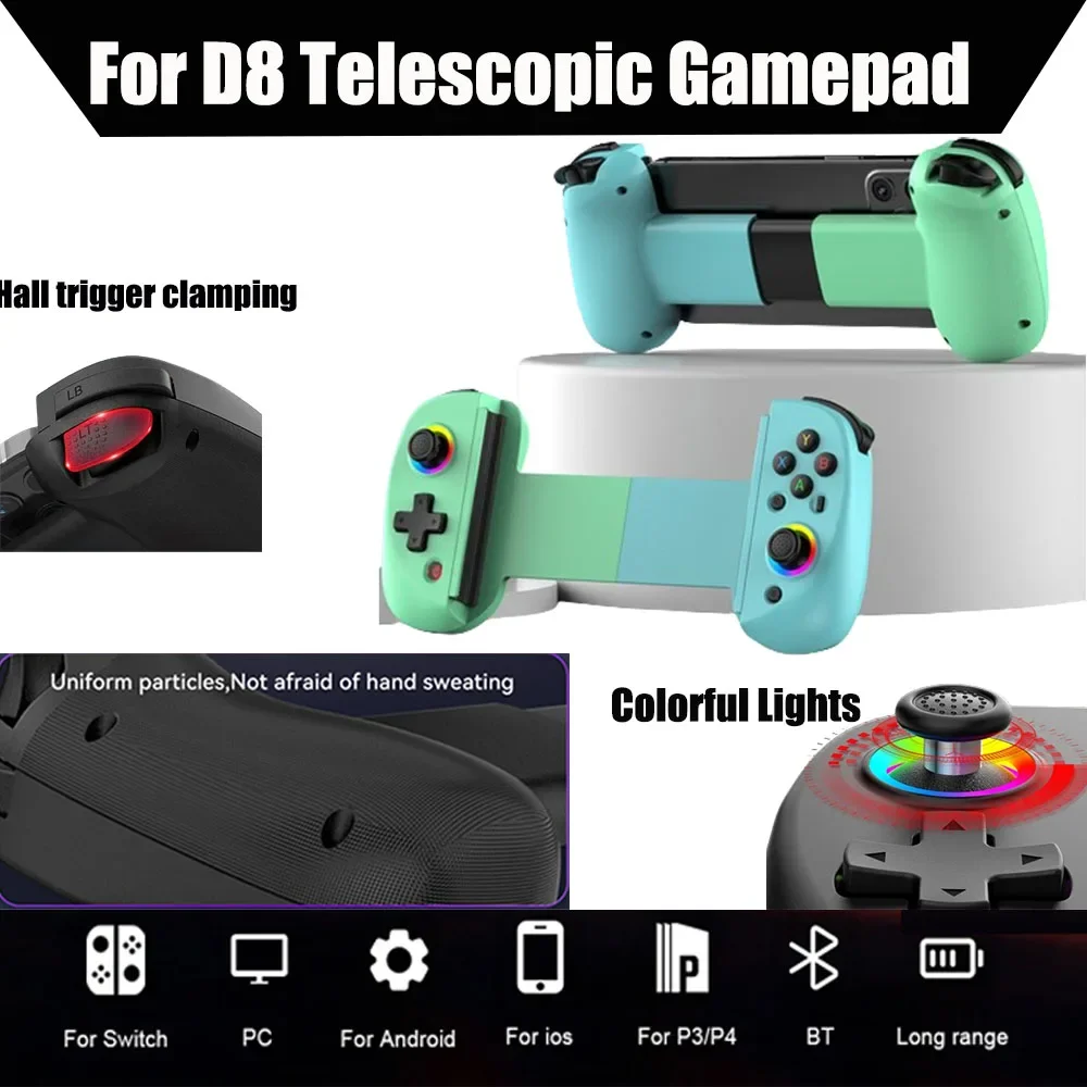 

for Switch game Bluetooth stretching Joystick For P3 P4 Android IOS gamepad 8bitdo BSP D8 RGB tablet Controller Wireless handle