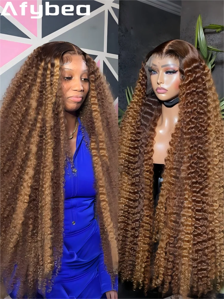 30 Inch Curly Ombre Lace Front Wig