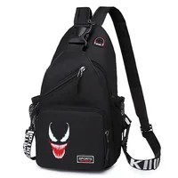 Venom Marvels Chest Bag Men Boys Lightweight Crossbody Pack Multifunctional Sling Backpack Outdoor Children Sports Portable Bags 2