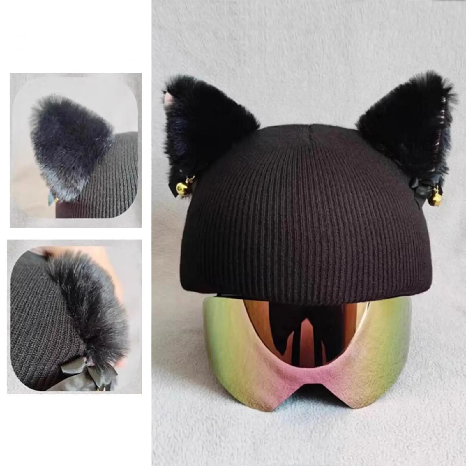 Cartoon Snow Ski Helmet Cover Knitted Cap Decor Winter Outdoor Sports Ski Helmet Decoration for Women Men Snowboard 5