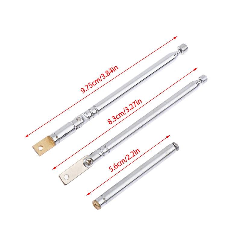 Radio Antenna Telescopic Antenna 5 Sections Inner Pin Connector M2.5 For FM Radio Remote Control Aerial 56mm To 178mm 5248-5