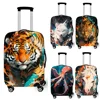 Paint Splatter Tiger Wolf Horse Octopus Luggage Cover for Travel Watercolor Suitcase Protective Cover Elastic Trolley Case Cover 1