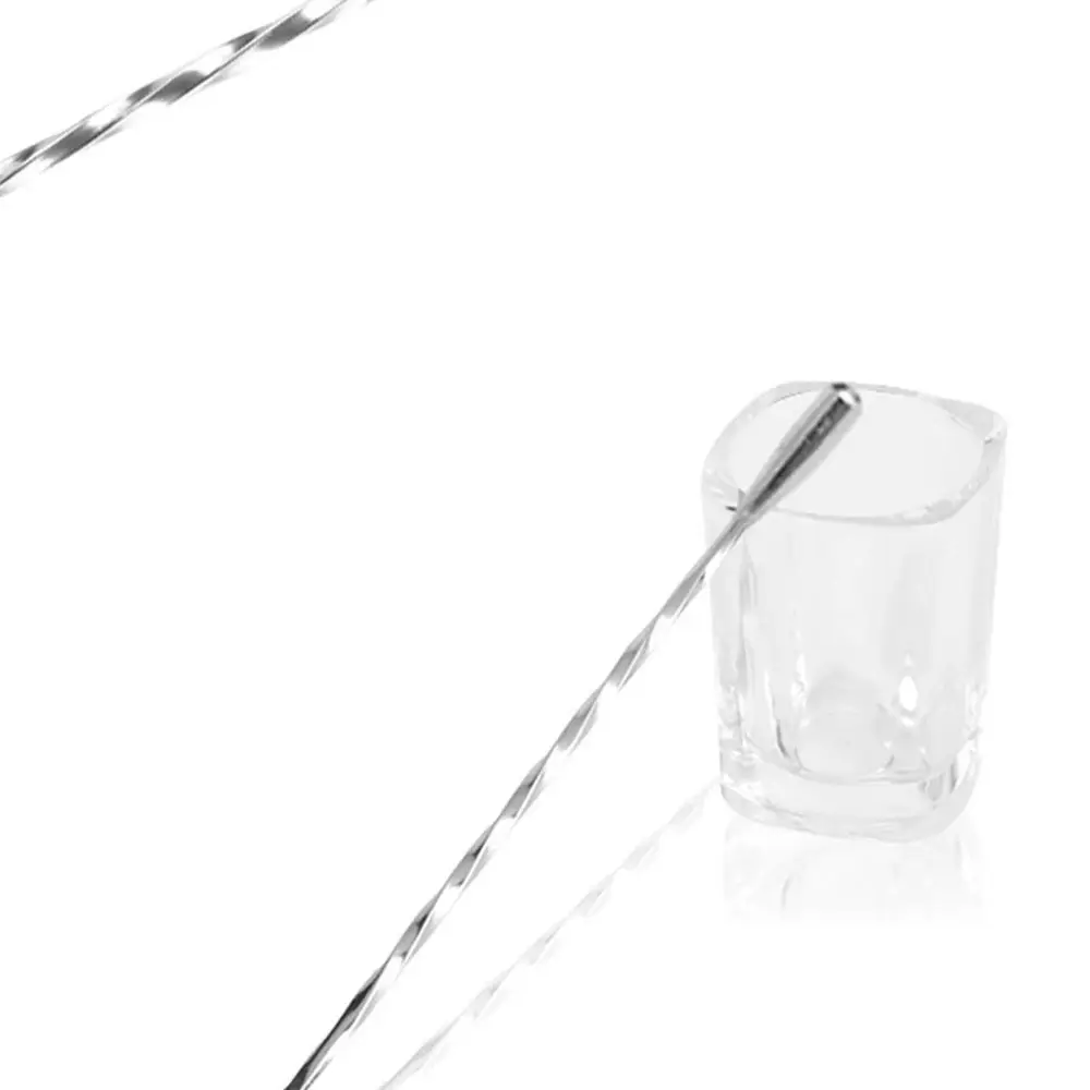 Stainless Steel Mixing Spoon 30cm Spiral Pattern Cocktail Shaker 12 Inches Long Bar Spoon Cocktails, Coffee, Beer, White Wine