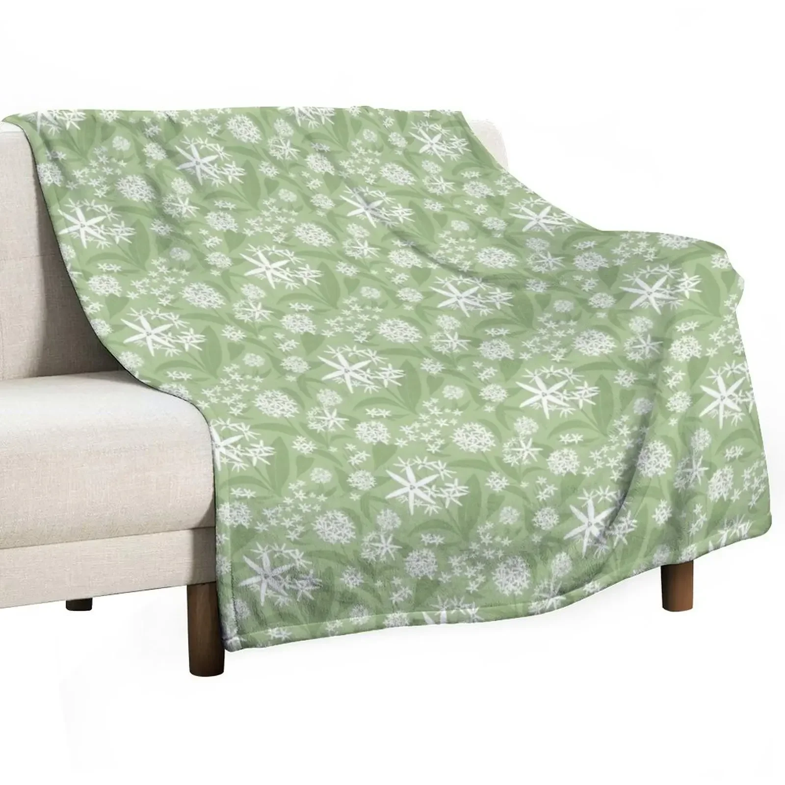

wild garlic pattern Throw Blanket Decorative Throw Custom Hairys Blankets