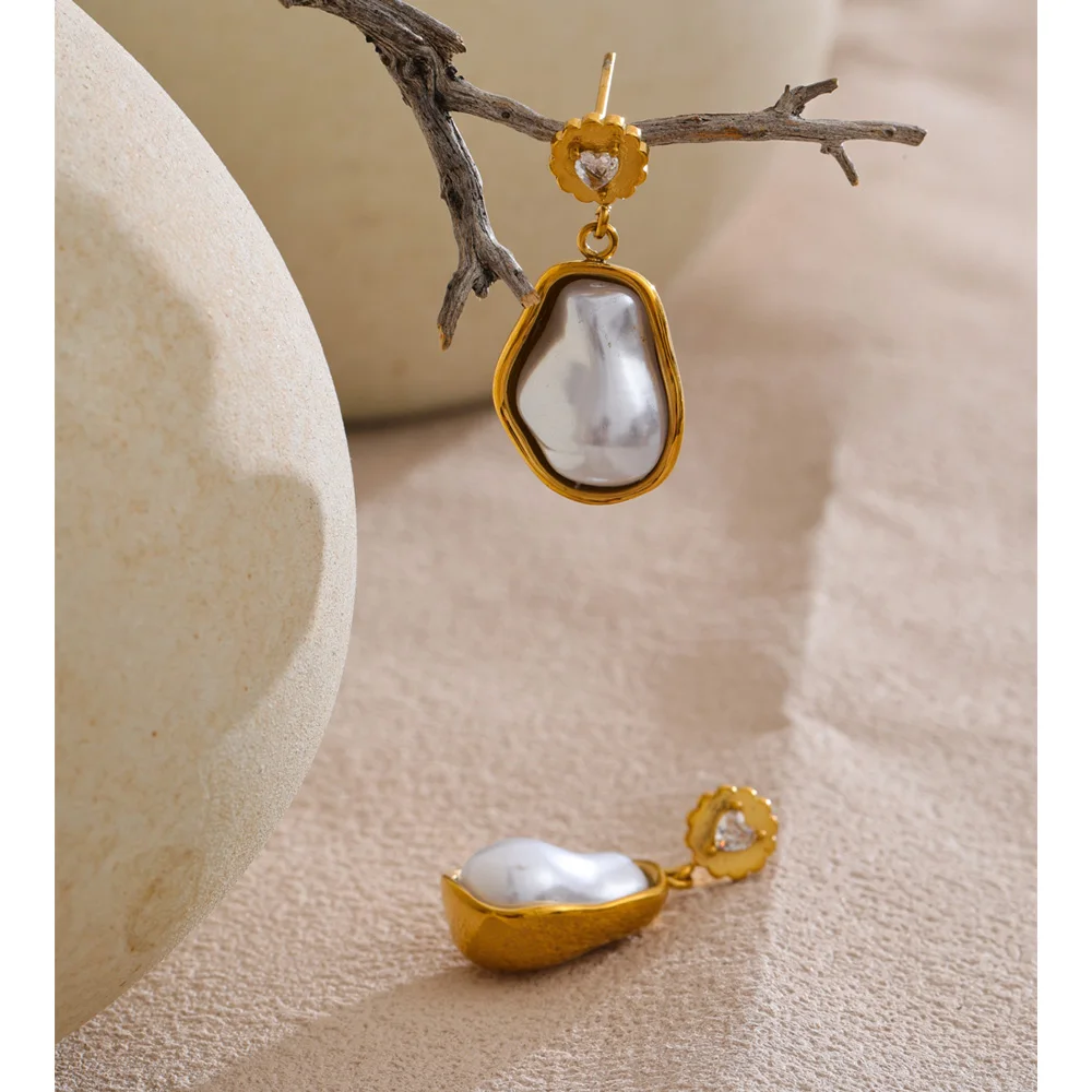 Yhpup Jewelry Earrings Simulated Pearls for Women Accessories