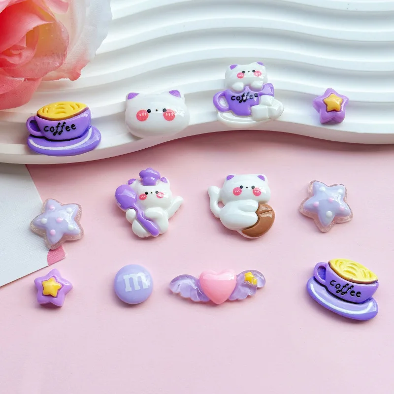 

5 шт. miniso аниме милая кошка с мультяшным рисунком для рукоделия искусственные материалы