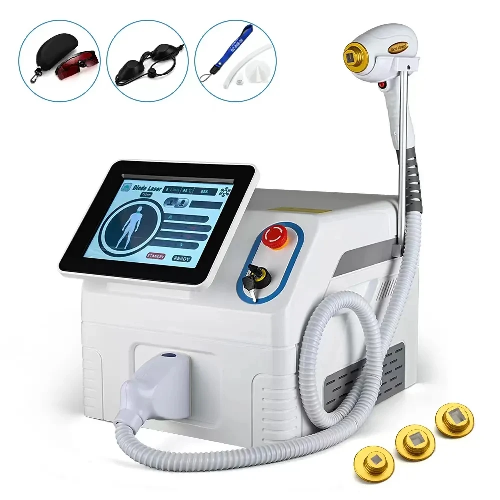 Portable Diode 808 Permanent Hair Remover Devices 3 Wave Length 755 808 1064 IPL HR Laser Hair Removal Machine
