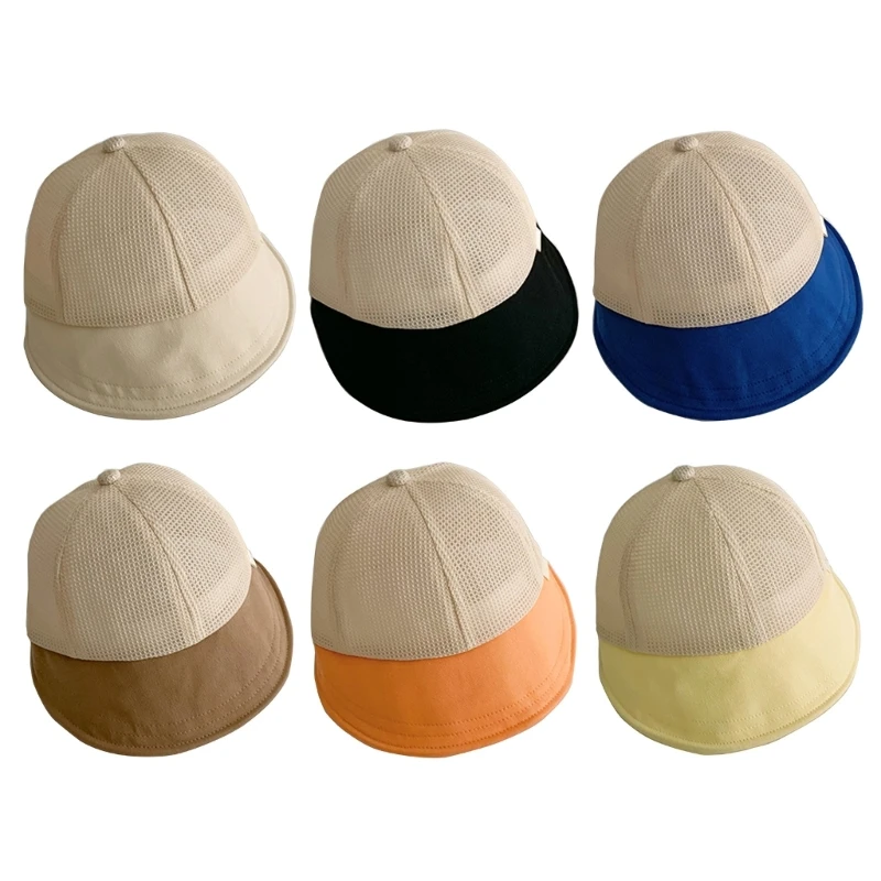 

Summer Kids Sun Hat Mesh Baseball Cap Adjustable Peaked Visors Panama Hat Unisex