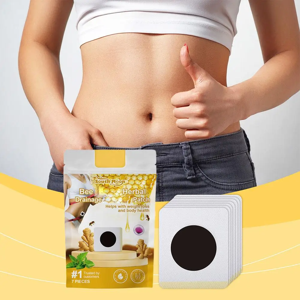 Bee Slimming Belly Button Patch Pure Natural Ingredient Absorb Eliminate Excess Mild Easy Fat Immediately To To Slim Down O6Q8