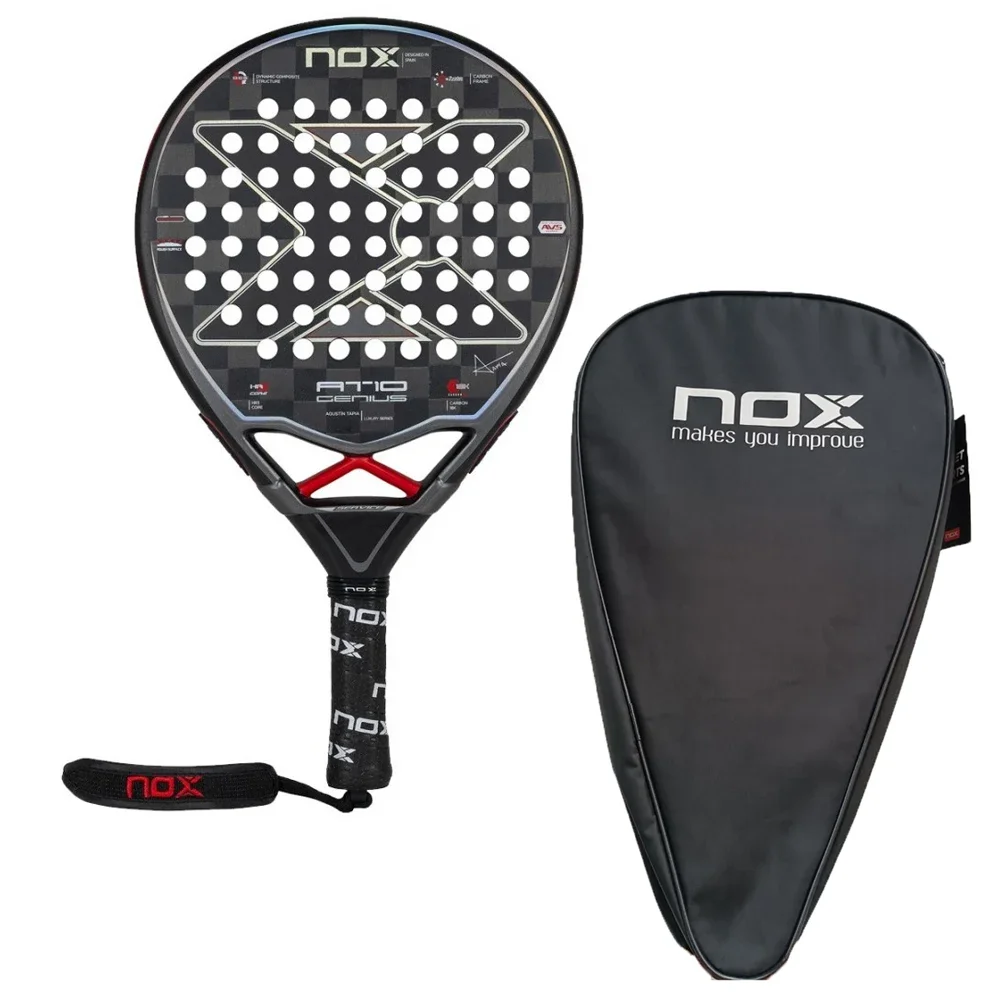 Padel Tennis Racket Carbon Fiber Soft EVA Face Sports Racquet Outdoors Equipment