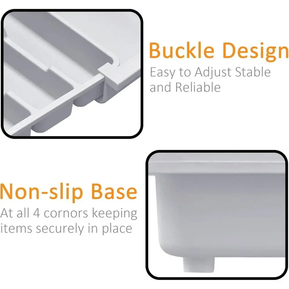 Scalable Retractable Drawer Storage Box Stationery Storage Movable Partition Kitchen Drawer Organizer Compartment Large Capacity