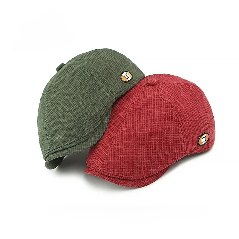 Beret Hat New Hats for Men and Women British Retro Fashion Casual Solid Color Adjustable beret hat,woolen beret