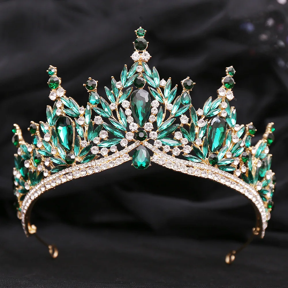 Wedding Hair Tiara Crystal Bridal Tiara Crown Diadem Veil Tiaras Wedding Hair Accessories Headpieces Head Jewelry hair accessory hair headdress jewelry accessories bridal headwear hair band crown