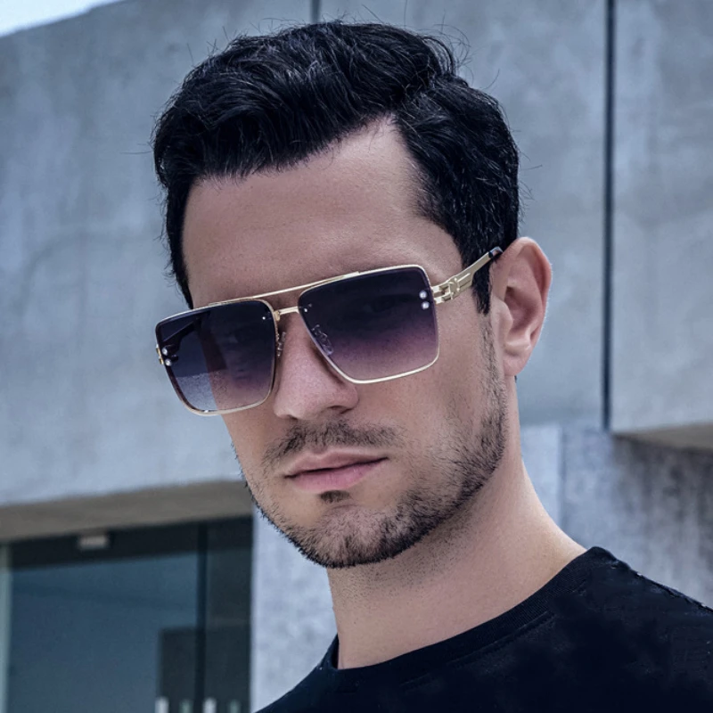 De Sol cuadradas para hombre y mujer, lentes De Sol masculinas a la moda, De lujo, Estilo Vintage, a la moda| | - AliExpress